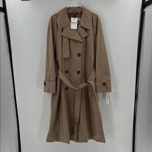 Barbour Women's Gwyn Showerproof Trench - Honey/Muted Cabernet Tart - 14 - NWT